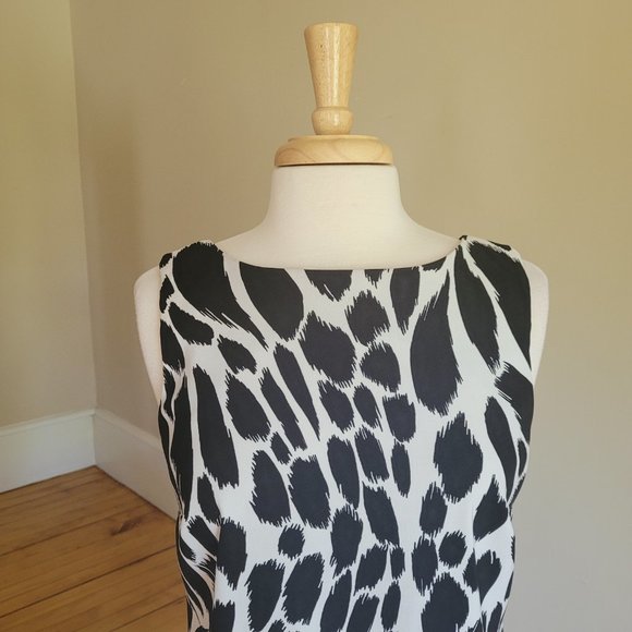 Animal Print Sleeveless Cocktail Sheath Dress By AB Studio.Size 10 - Picture 3 of 11